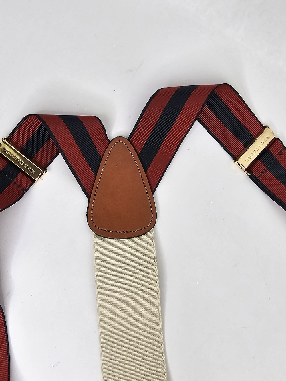 Trafalgar Red Navy Adjustable Suspenders - Picture 7 of 8